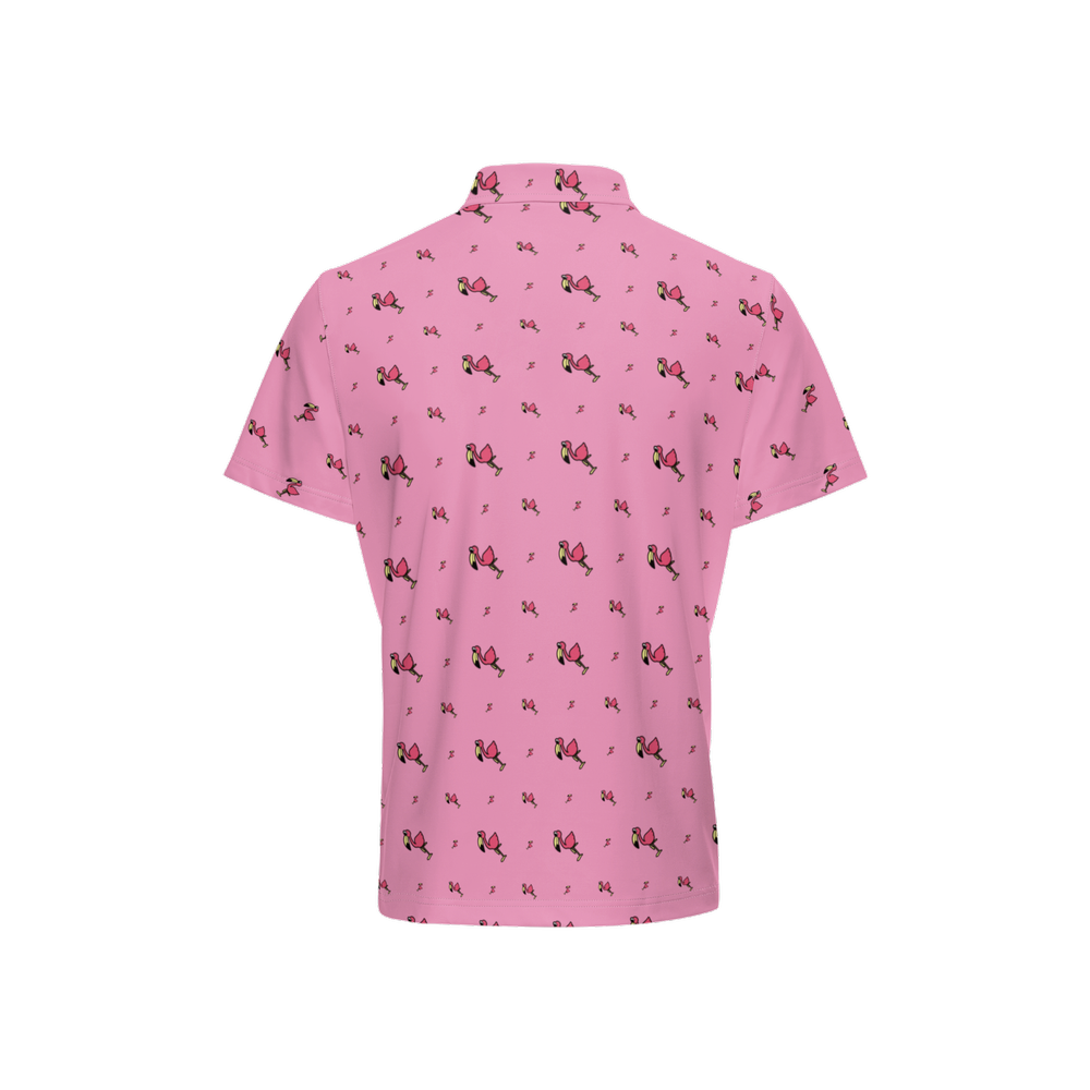 Pink Flamingo Golf Polo