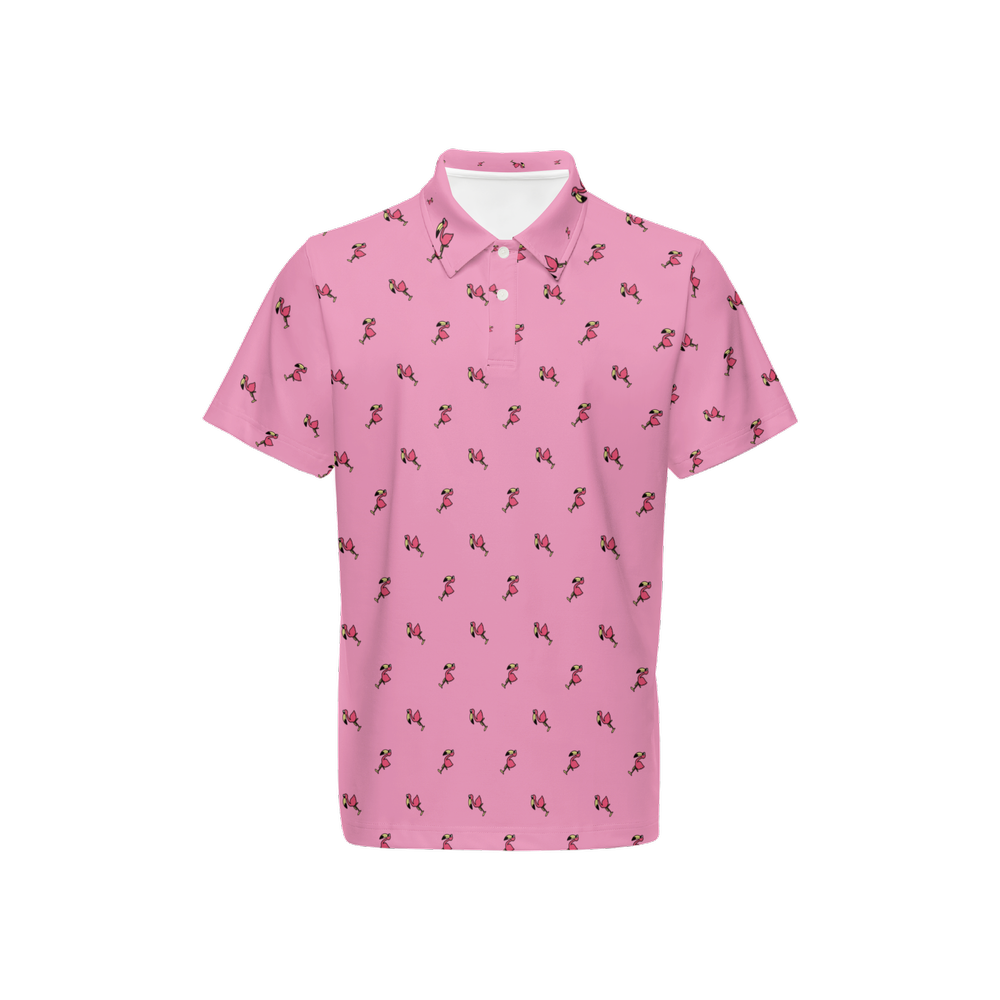 Pink Flamingo Golf Polo