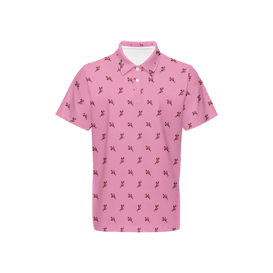 Pink Flamingo Golf Polo